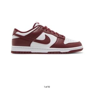 Nike dunk team red brand new with box and stock x sticker